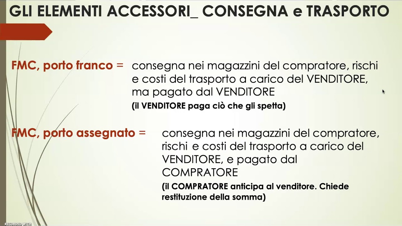 IL CONTRATTO di COMPRAVENDITA parte3