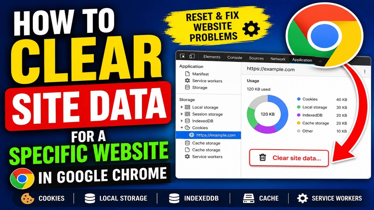 Как очистить данные сайта для конкретного веб-ресурса в Google Chrome