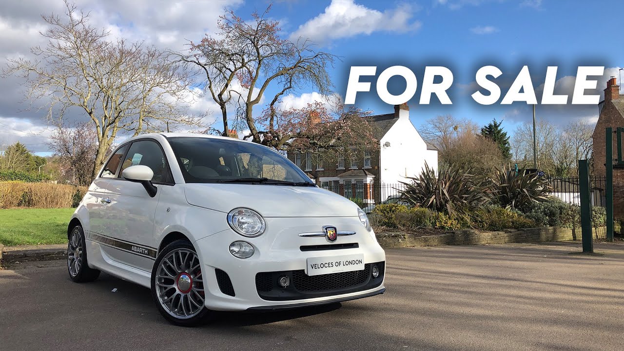 WHITE LOW MILEAGE ABARTH WITH LEATHER SEATS FOR SALE
