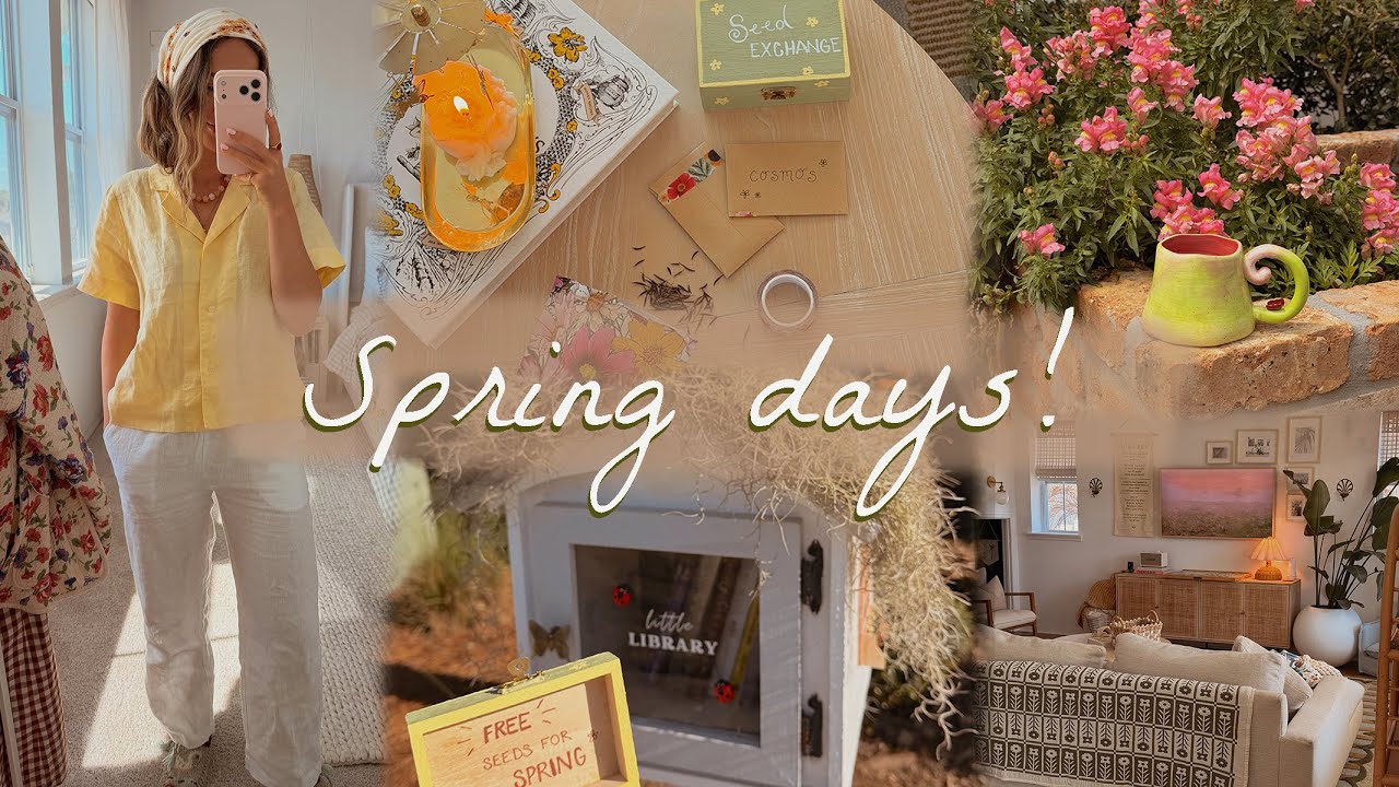Days in the life 🌼 new garden addition, cooking, & a Quince haul!