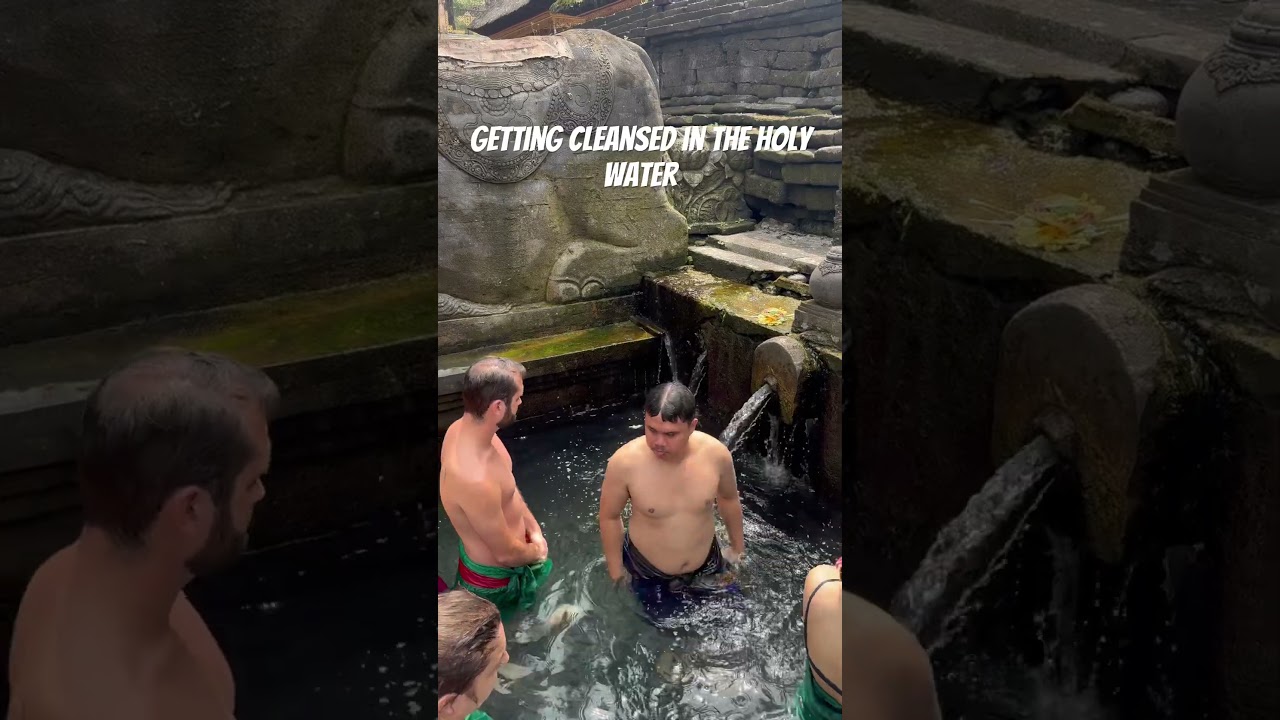 Blessings in the waters of Tampaksiring #travel #blessings #shorts #bali #nature #adventure #spring