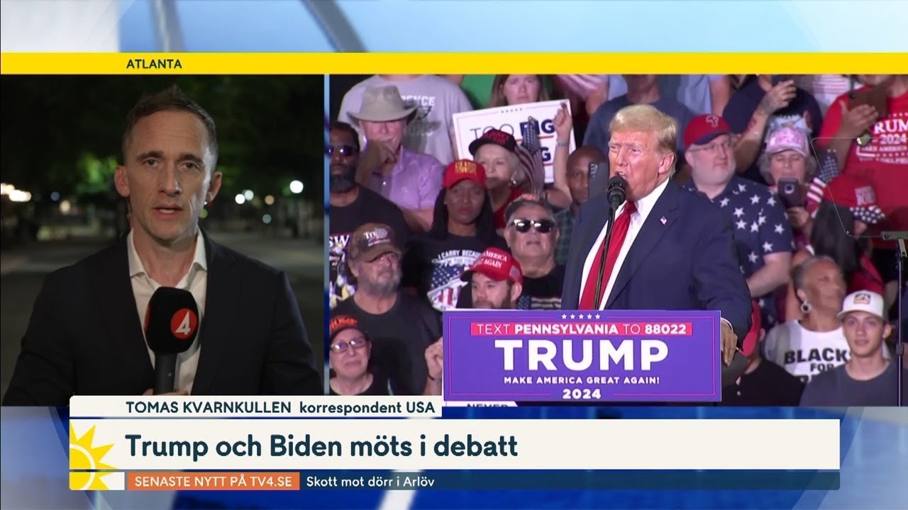 Första presidentvalsdebatten i USA mellan Biden och Trump | Nyhetsmorgon | TV4 & TV4 Play