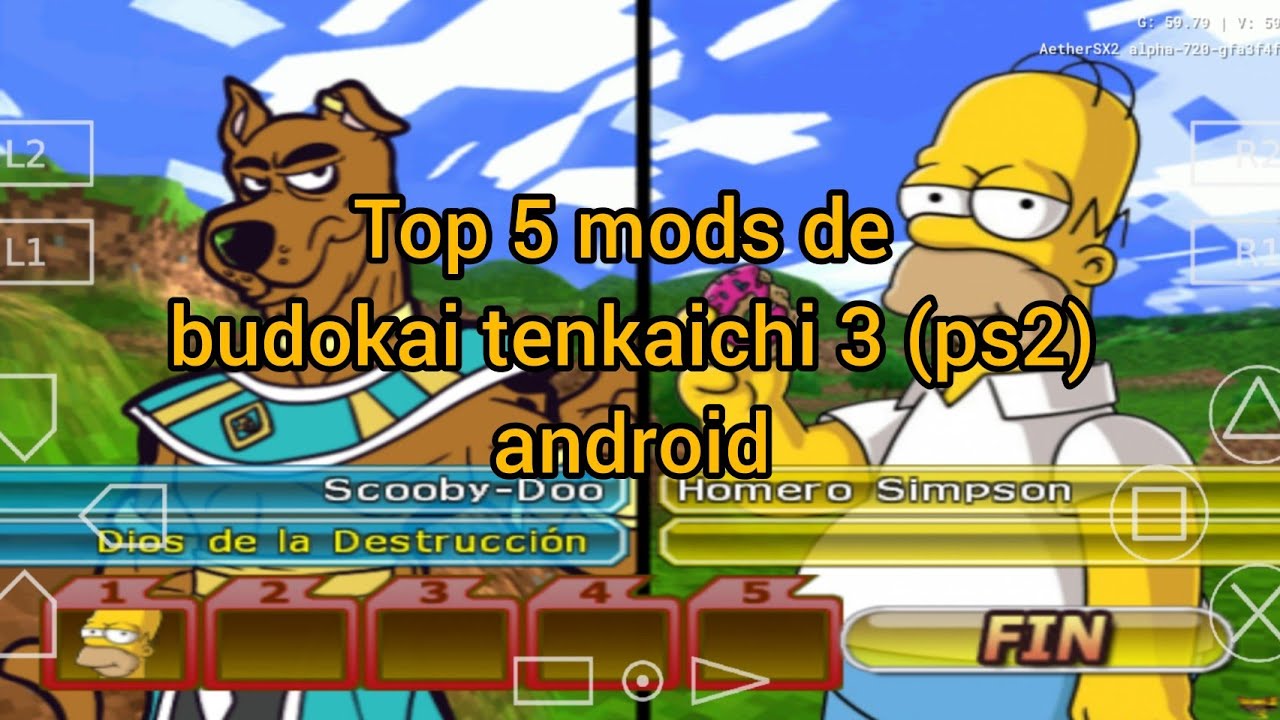 Top 5 mods JUGABLES para ANDROID del TENKAICHI 3 (AETHER SX2 EMULATOR)