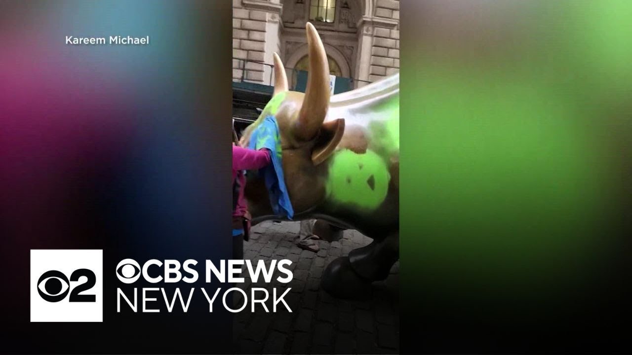 Wall Street's bull statue vandalized by climate activists