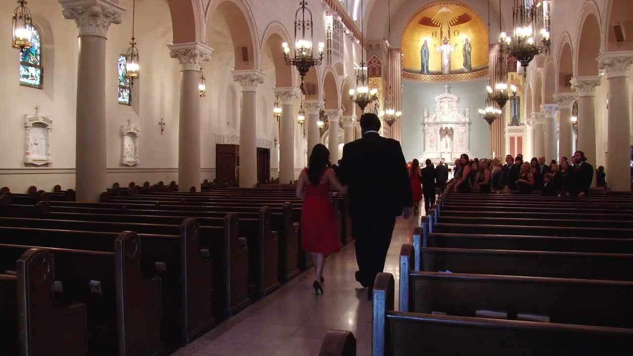 Catholic Wedding Procession @ St. Monica Catholic Church in Santa Monica, CA