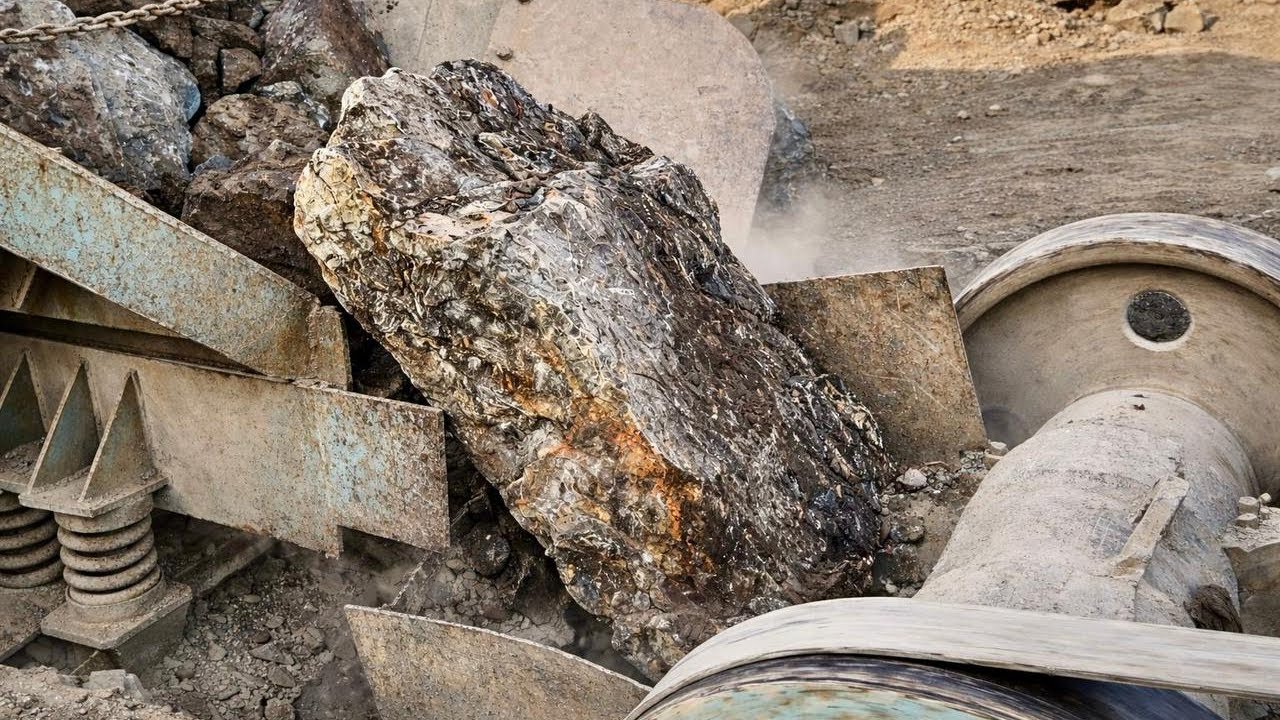 BIG ROCK 🪨 Crusher Machine - FULL Powerfull Process A Giant in Action-Big Rock Crushing#asmrvideo 