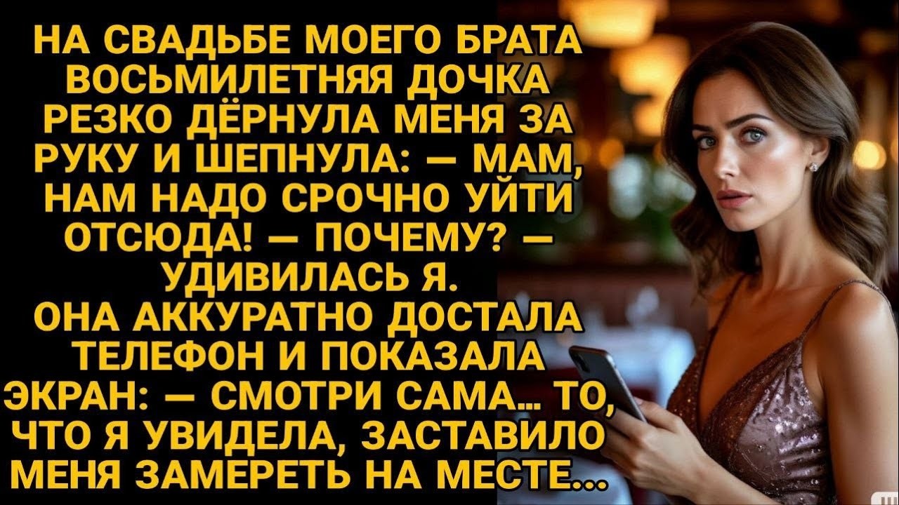 На свадьбе дочка показала мне экран телефона — и я застыла , не веря своим глазам
