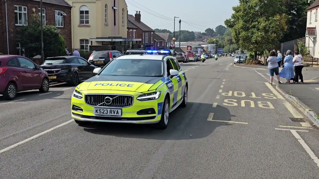 Tour of Britain through Heanor  Derbyshire.  Police Special Escort Group