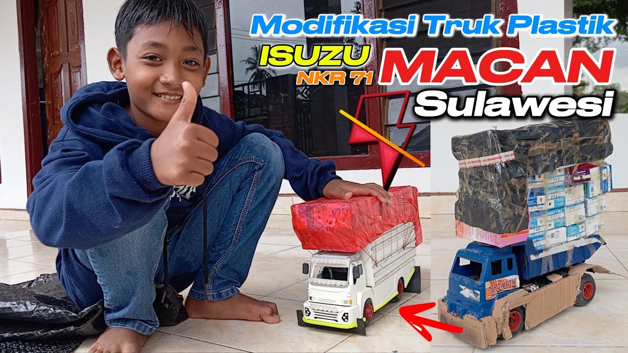 Modifikasi truk macan Sulawesi / truk plastik 