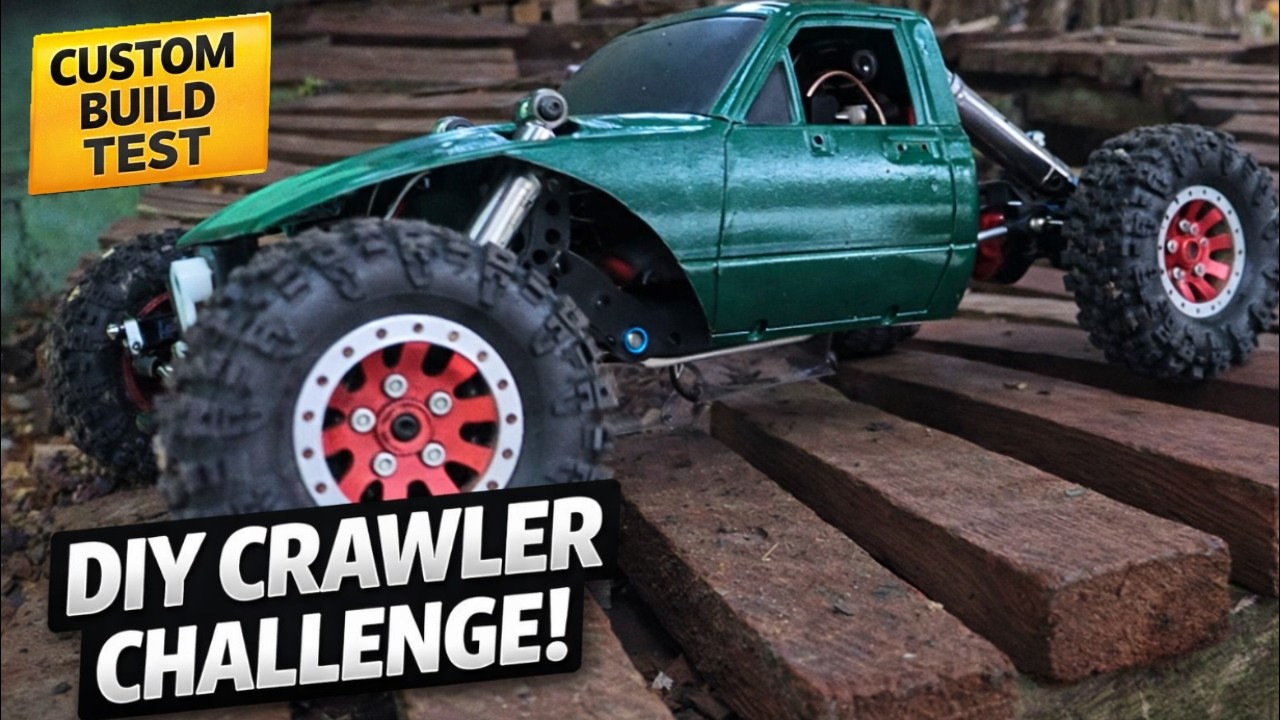 INSANE DIY RC Crawler Test! My Custom Build Takes On Winter Obstacle Climbing Course Challenge!🔥