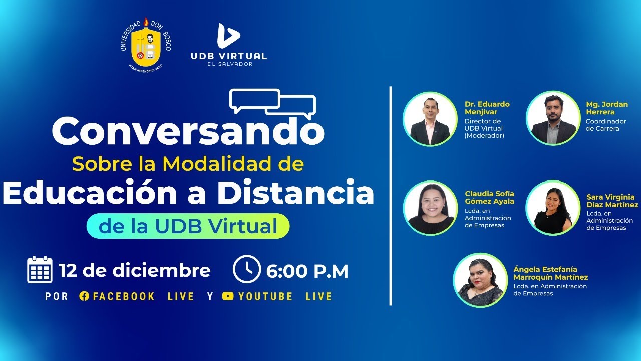 Conversando sobre la Modalidad de Educación a Distancia de la UDB Virtual