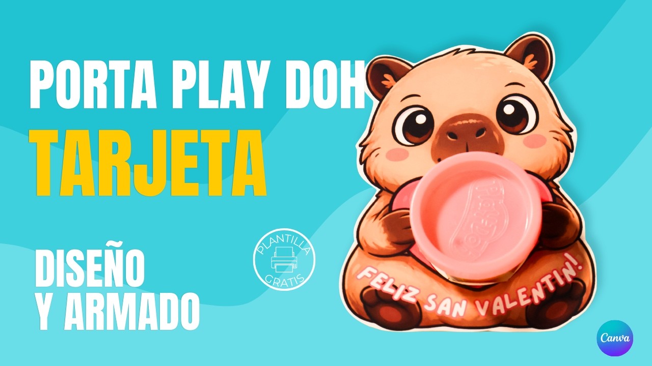 Porta Play-Doh tipo tarjeta y figura | Papelería creativa paso a paso