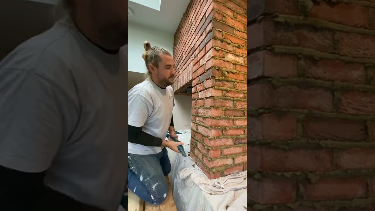 Brickslip pointing bag tip #brickslips #bricklayer