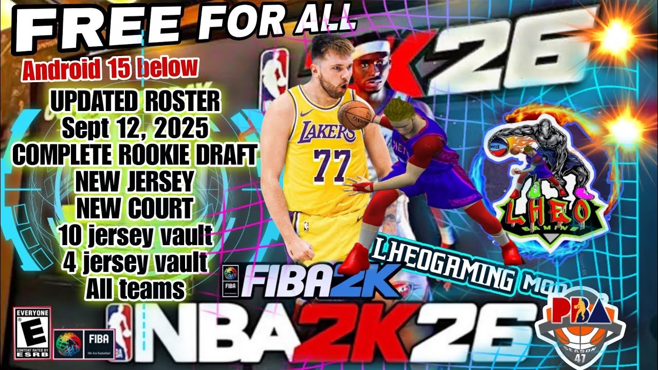 Free latest update🔥updated roster  NBA2K26 complete roockie | new jersey & new court Hd graphics