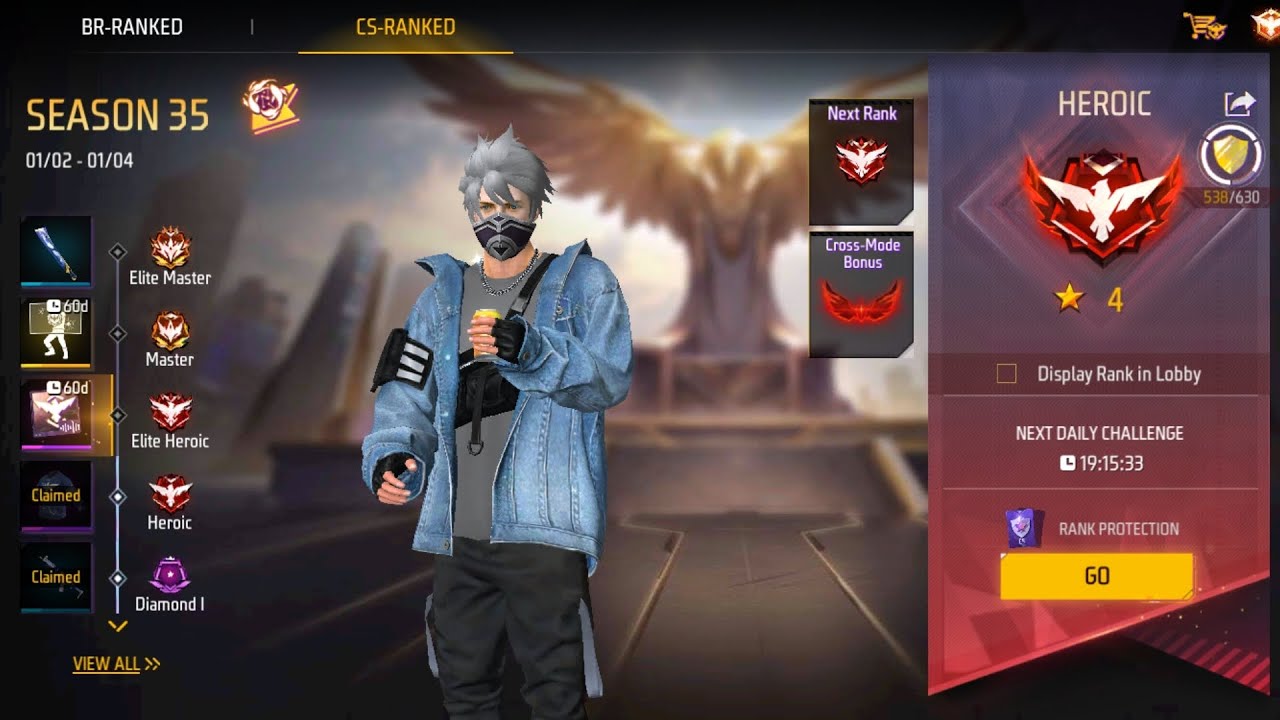 Let's go (FREE FIRE CS-RANKED SEASON 35 PART 7)