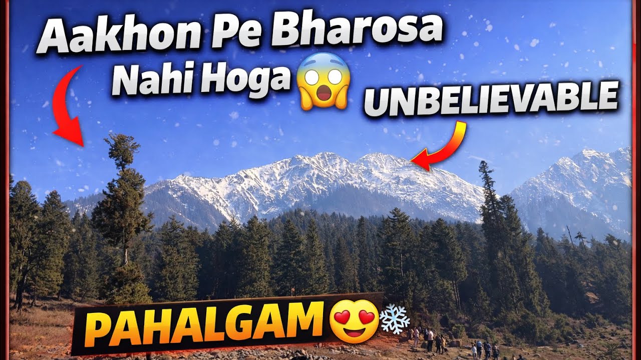 Srinagar to Pahalgam | Road Trip🚗 #kashmir #pahalgam #snow #travel #kashmirvlog #mountains #vlog