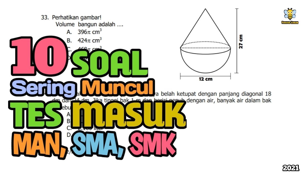SOAL YANG SERING MUNCUL PADA TES MASUK MAN, SMA DAN SMK‼️