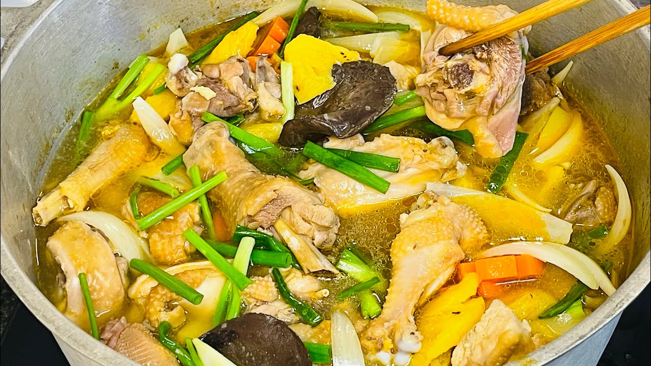 Gà Nấu Khóm thơm ngon hấp dẫn cách nấu đơn giản nhanh gọn lẹ