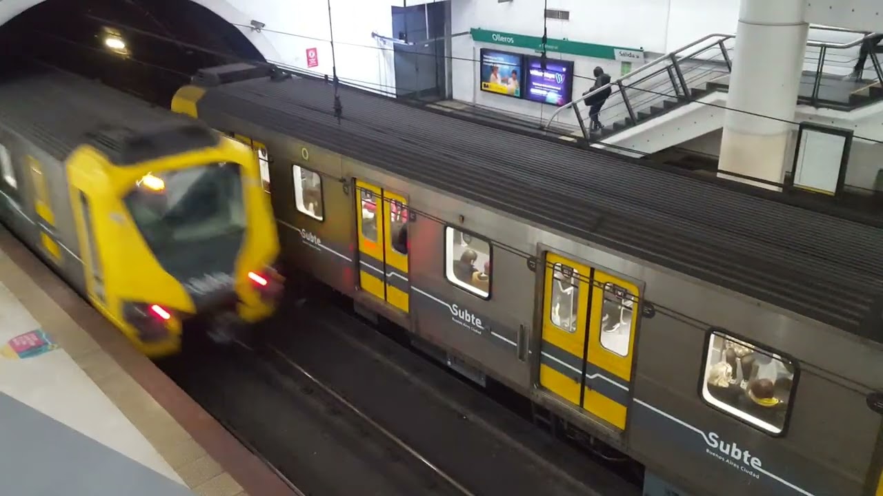 Subte L&iacute;nea D | Alstom Metr&oacute;polis Serie 300 por la Estaci&oacute;n Olleros