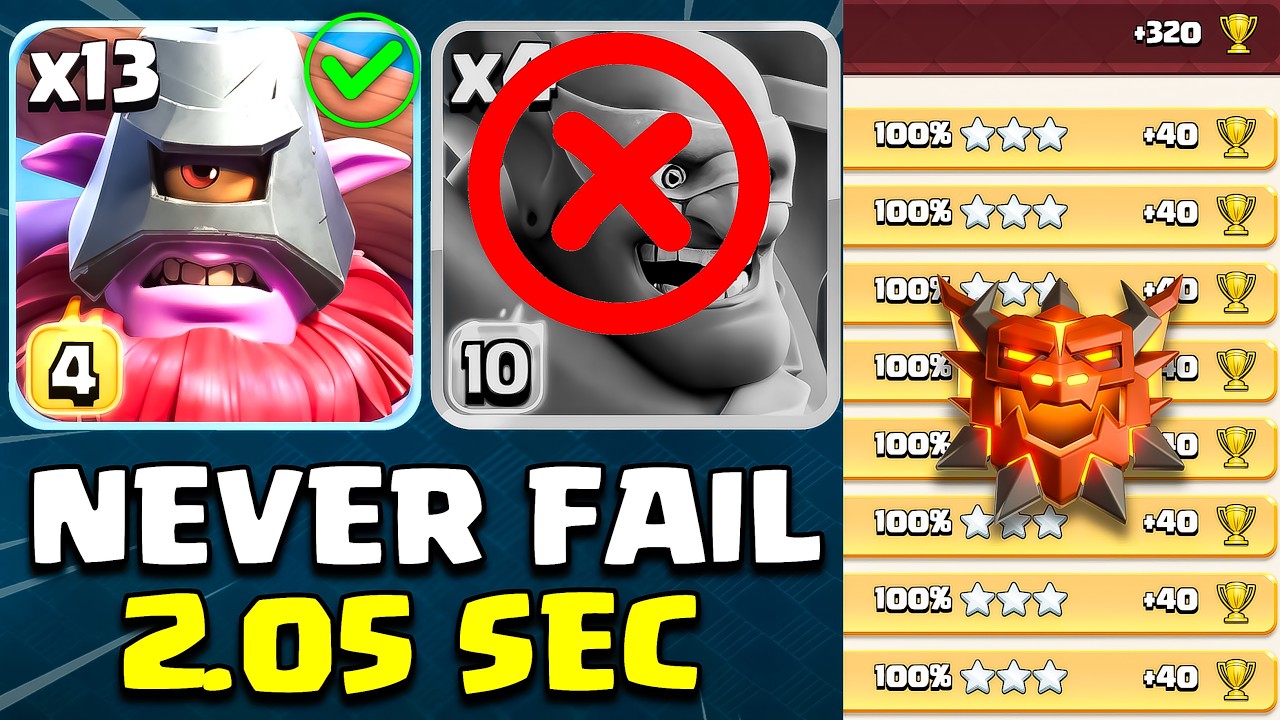 NEVER FAIL (Easy 320 in Legend 3 Mode) | BEST TH18 Without Super Bowler Attack Strategy in Coc