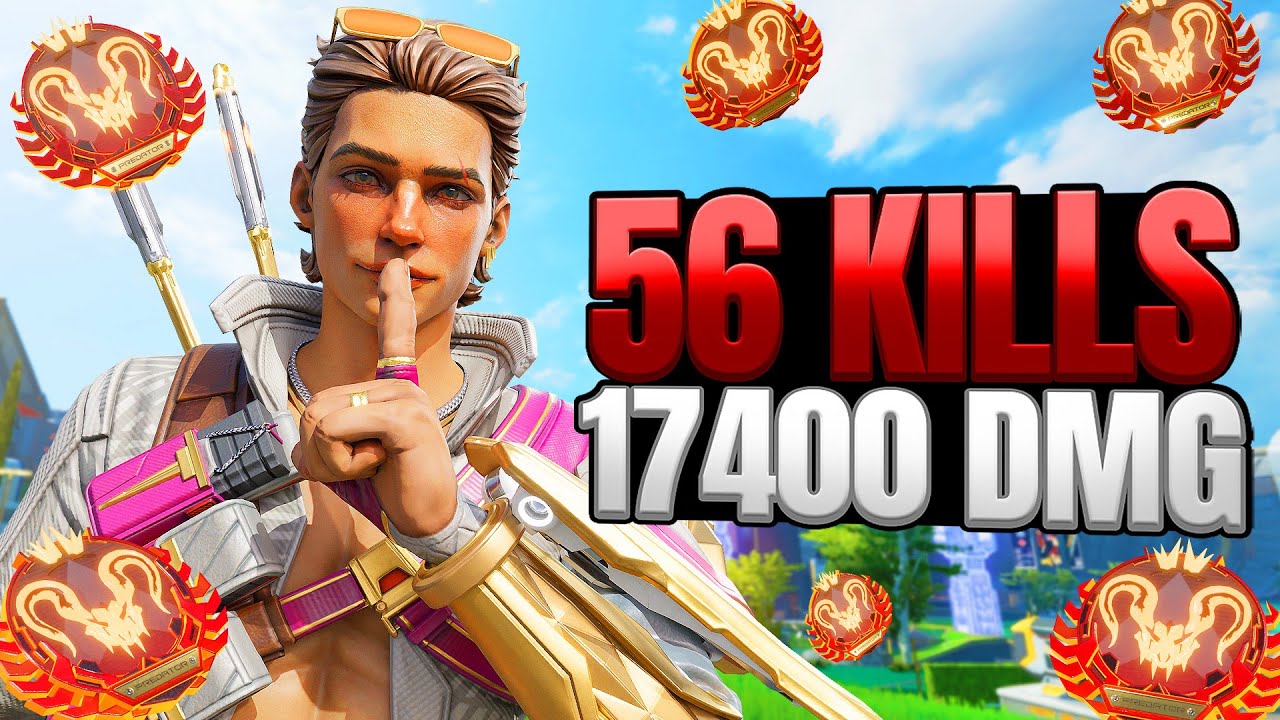 Sparrow 56 Kills and 17,400 Damage Gameplay Wins - Apex Legends (No Commentary)