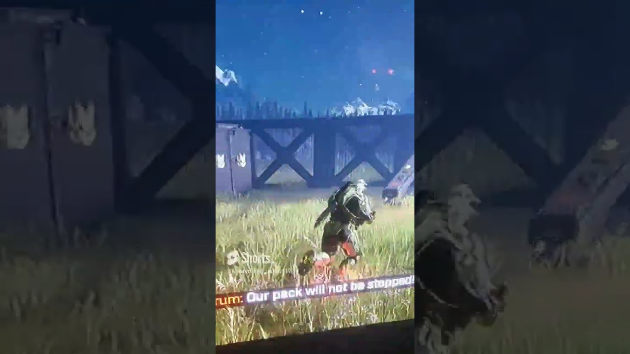 Marines fights Banished outside the UNSC Base and Master Chief defends a Banished Female Spartan