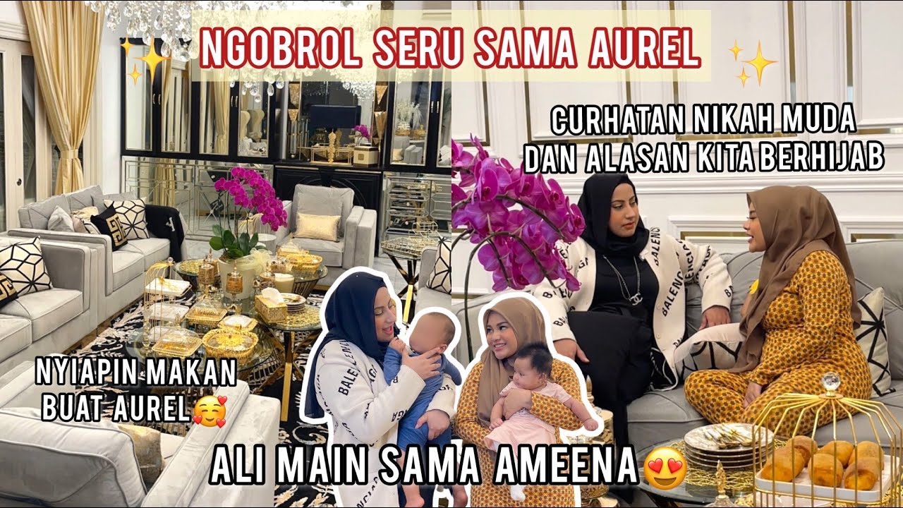 TASYI VLOG : akhirnya ketemu aurel  dan ameena ! ngobrol seru sambil mukbang makanan dirumah ku 💖✨