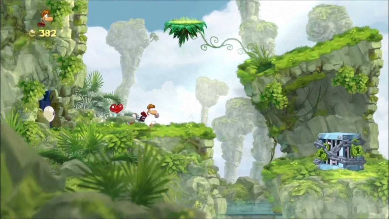 Rayman Origins (1080i HD) Walkthrough Part 4 - Punching Plateaus - Electoons & Lum Medal