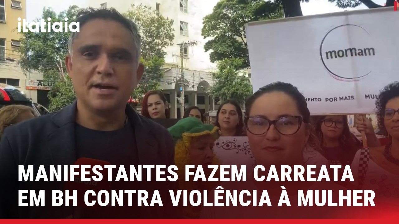 CARRETA CONTRA VIOLÊNCIA À MULHER REÚNE MANIFESTANTES EM BH
