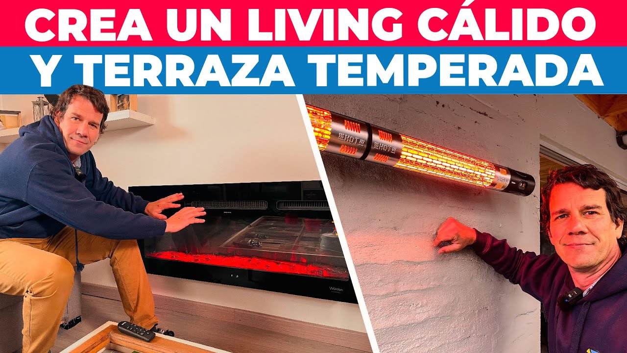 Crea un living cálido y una terraza temperada