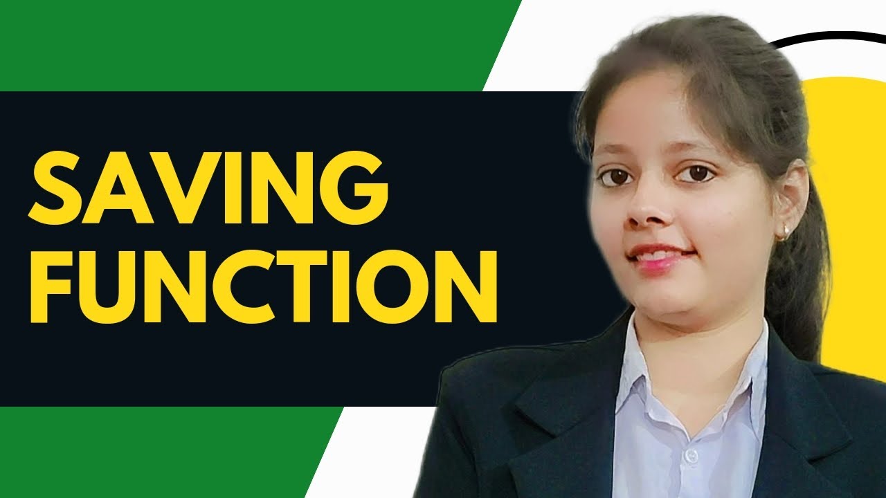 Saving Function | Unit -2 | Macroeconomics | BBA| MDU|