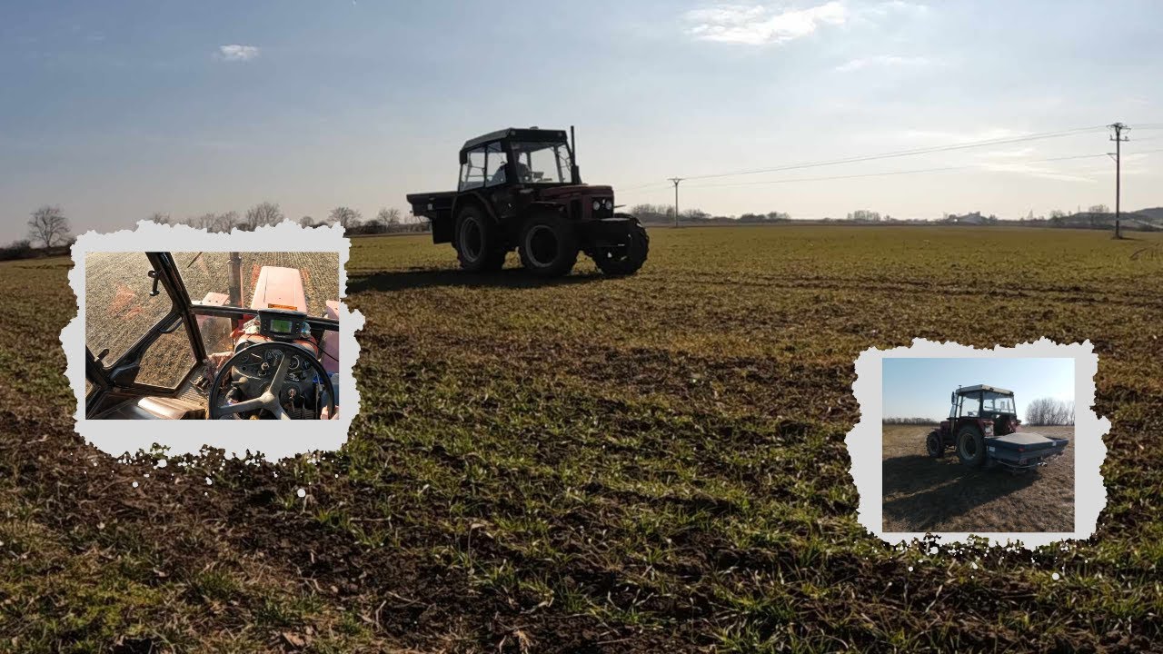 Műtrágyaszórás //Zetor7245//