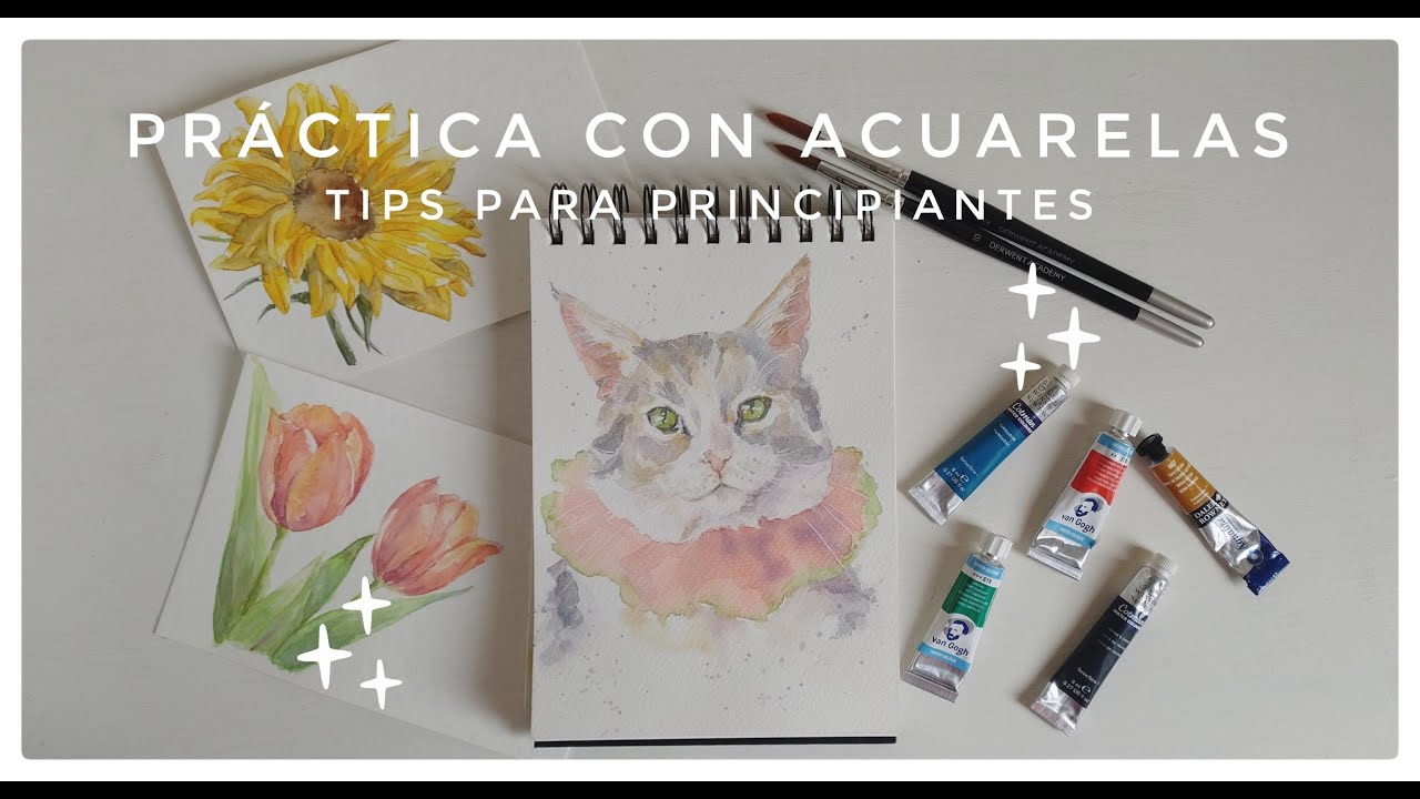 Práctica con acuarelas: Retrato felino | Tips para principiantes 😺🎨