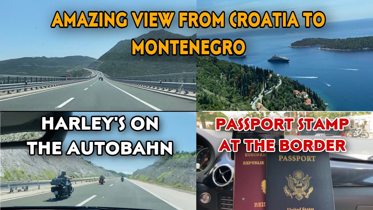 ROAD TRIP, TROGIR CROATIA TO MONTENEGRO. GOT PASSPORT STAMP AT THE BORDER✅