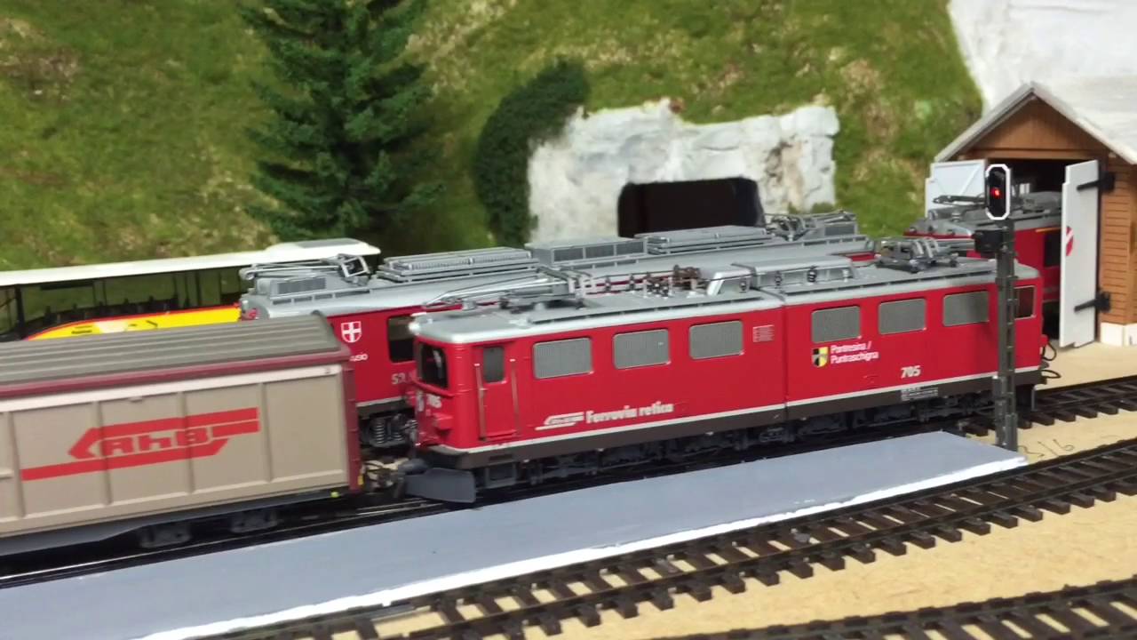 Swiss model railway under construction