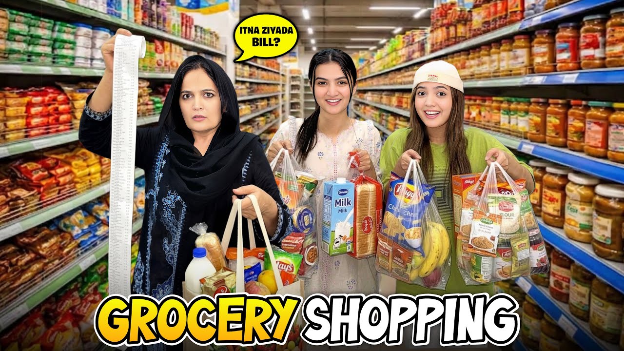 GROCERY SHOPPING 🛍️| Mama Nay Modeling start kr Di ? 😱| Hira Faisal | Sistrology 