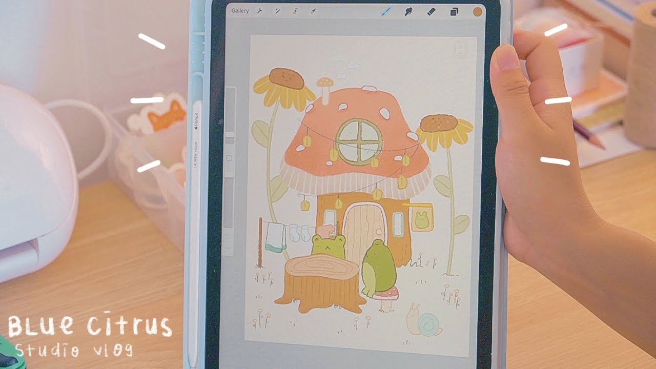 Studio Vlog 🍄 How I use Procreate, Therapeutic Drawing Session!!