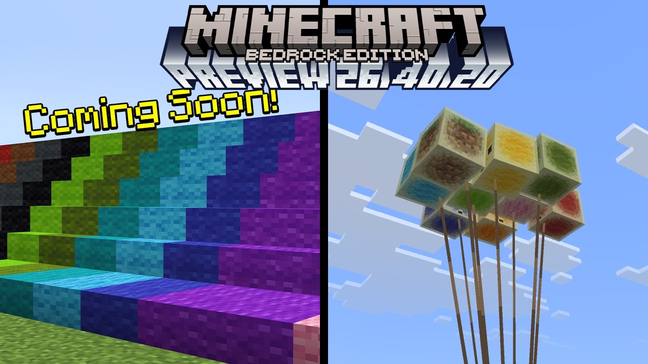 Бета-версия Bedrock 26.40.20: Всё новое + объяснение шерстяных лестниц и плит. СКОРО!