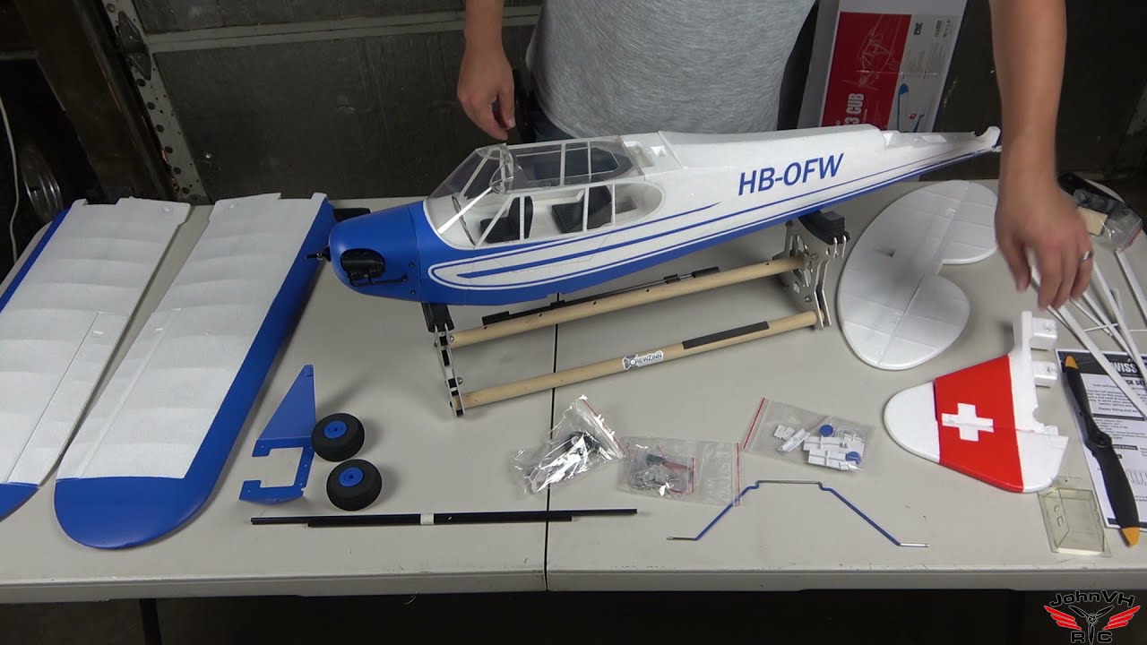 H-King Swiss Cub UNBOXING AND BUILD! HobbyKing 1400mm