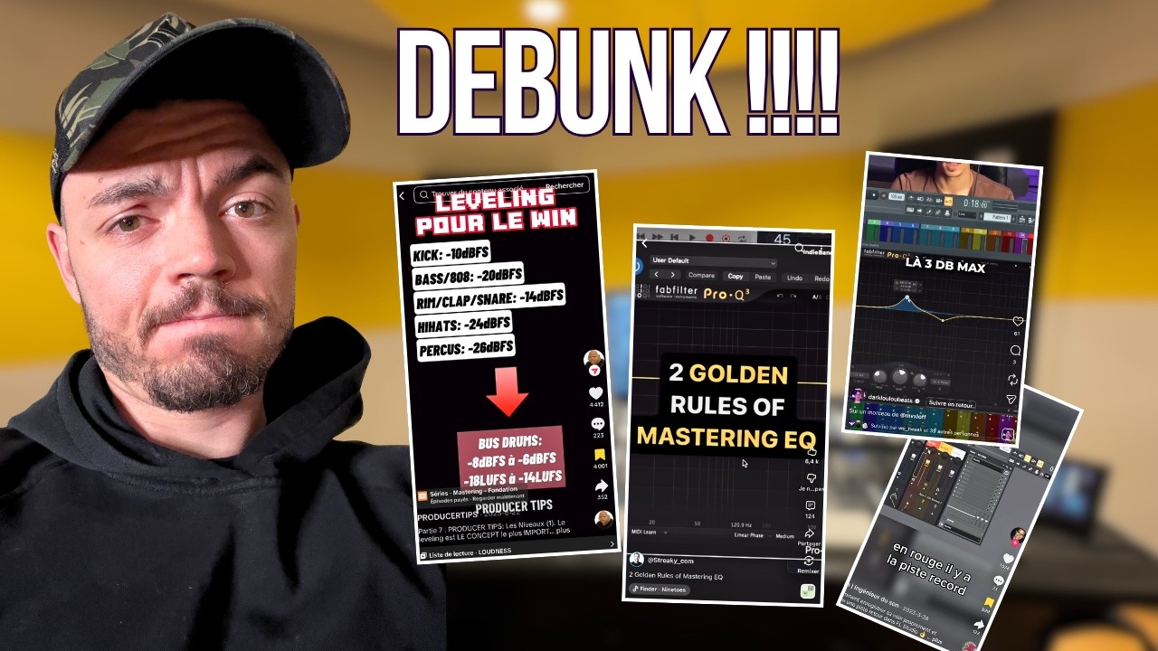 Je DEBUNK les PIRES (ou meilleurs?) conseils en PRODUCTION de musique, MIXAGE, MASTERING