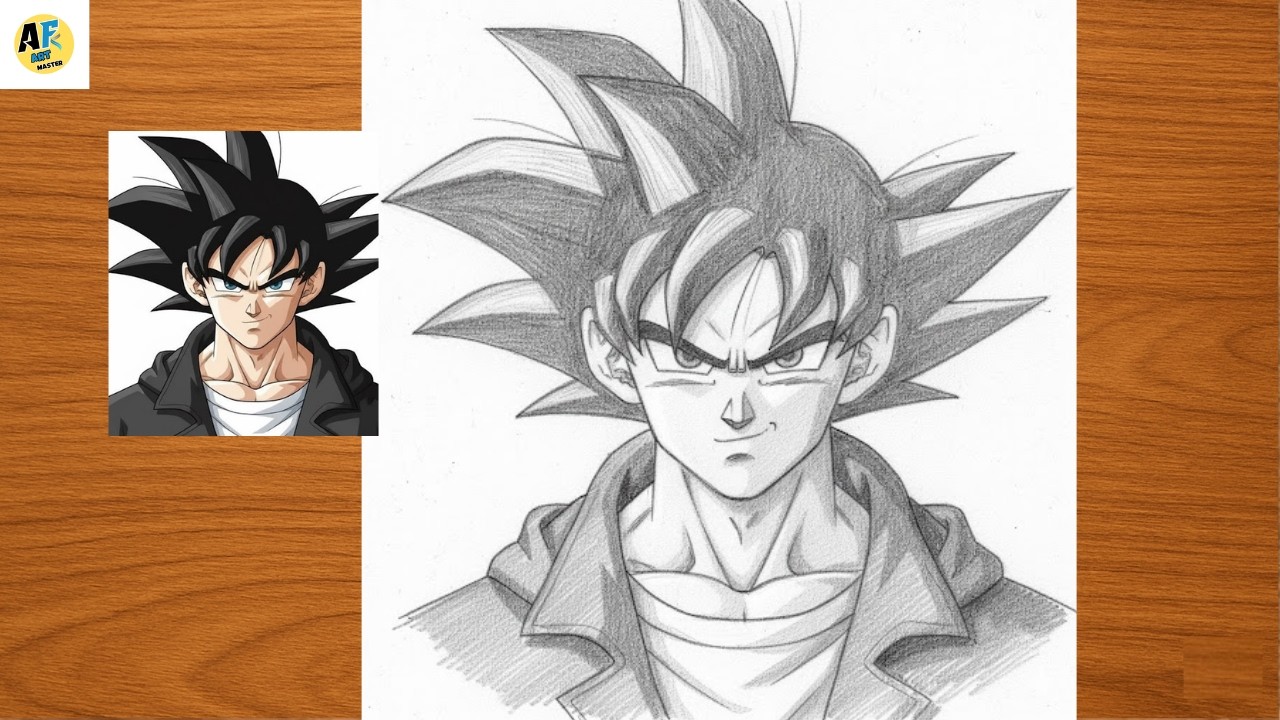 How to Draw Goku | goku drawing easy ultra instinct | Easy Anime Drawing Tutorial Beginner #goku