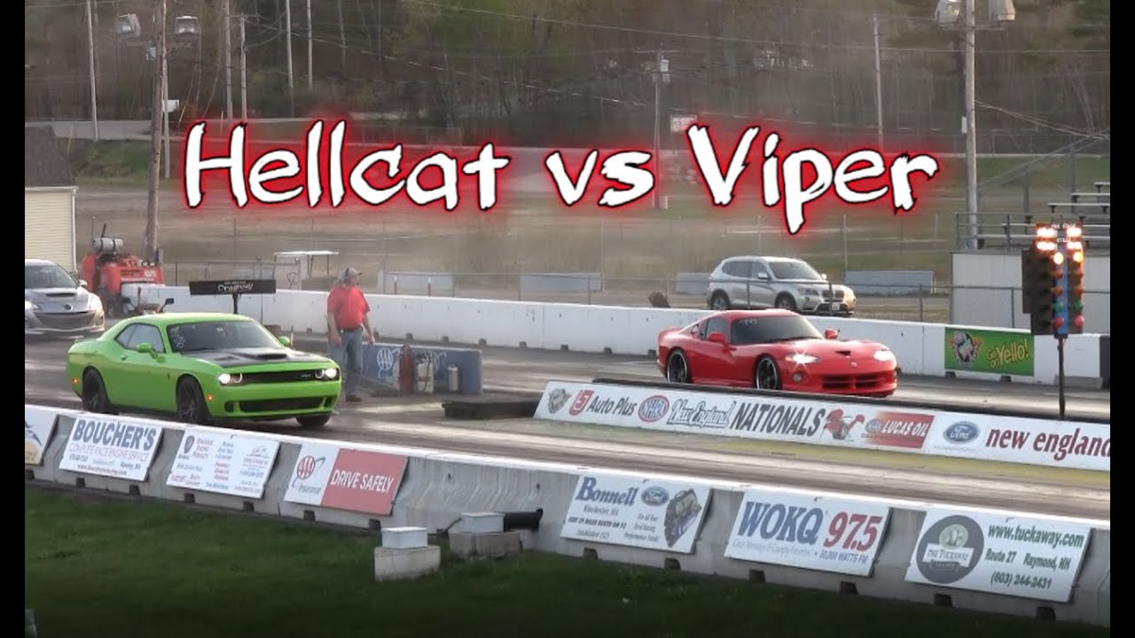Battle of the Dodges - Challenger Hellcat vs Viper!!