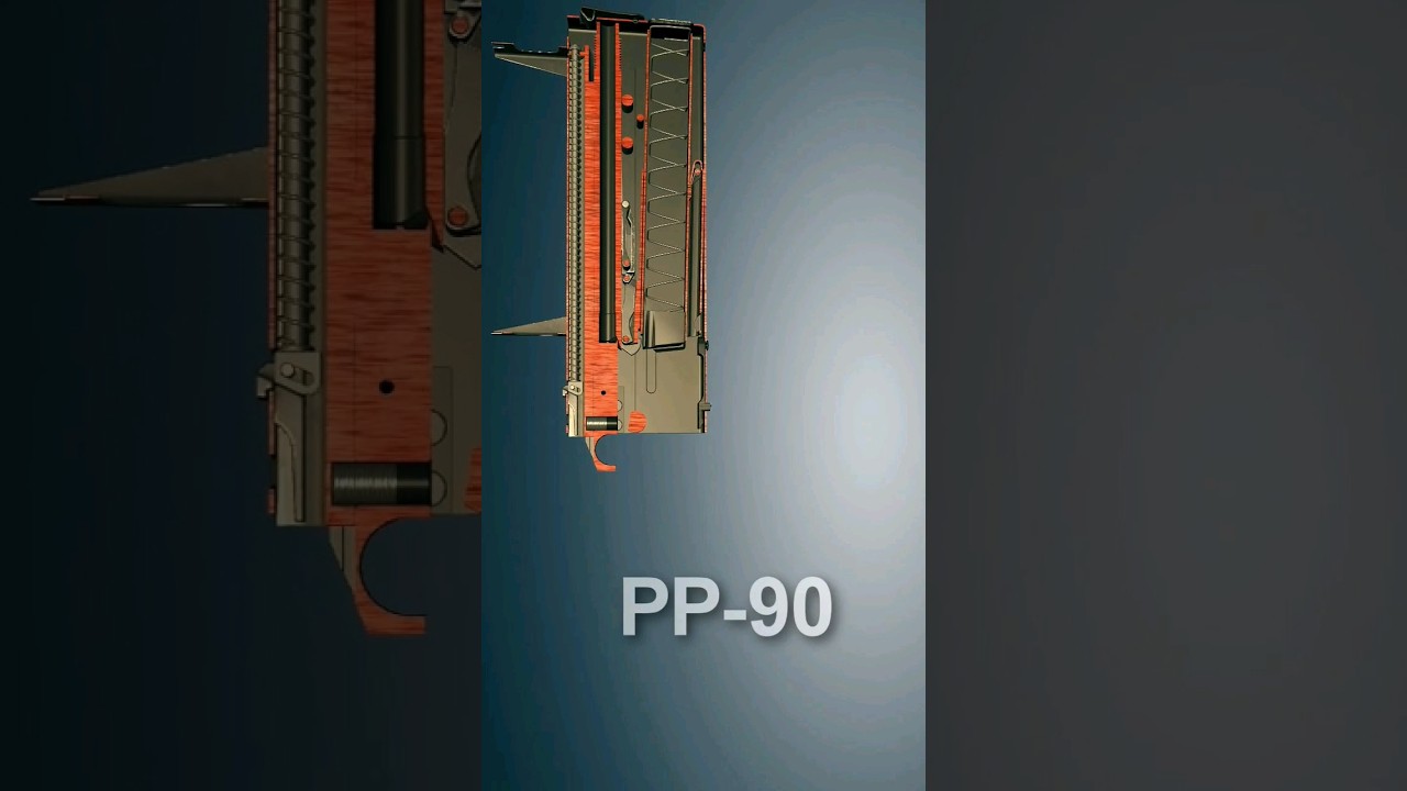 Folding Submachine gun PP-90 #shorts