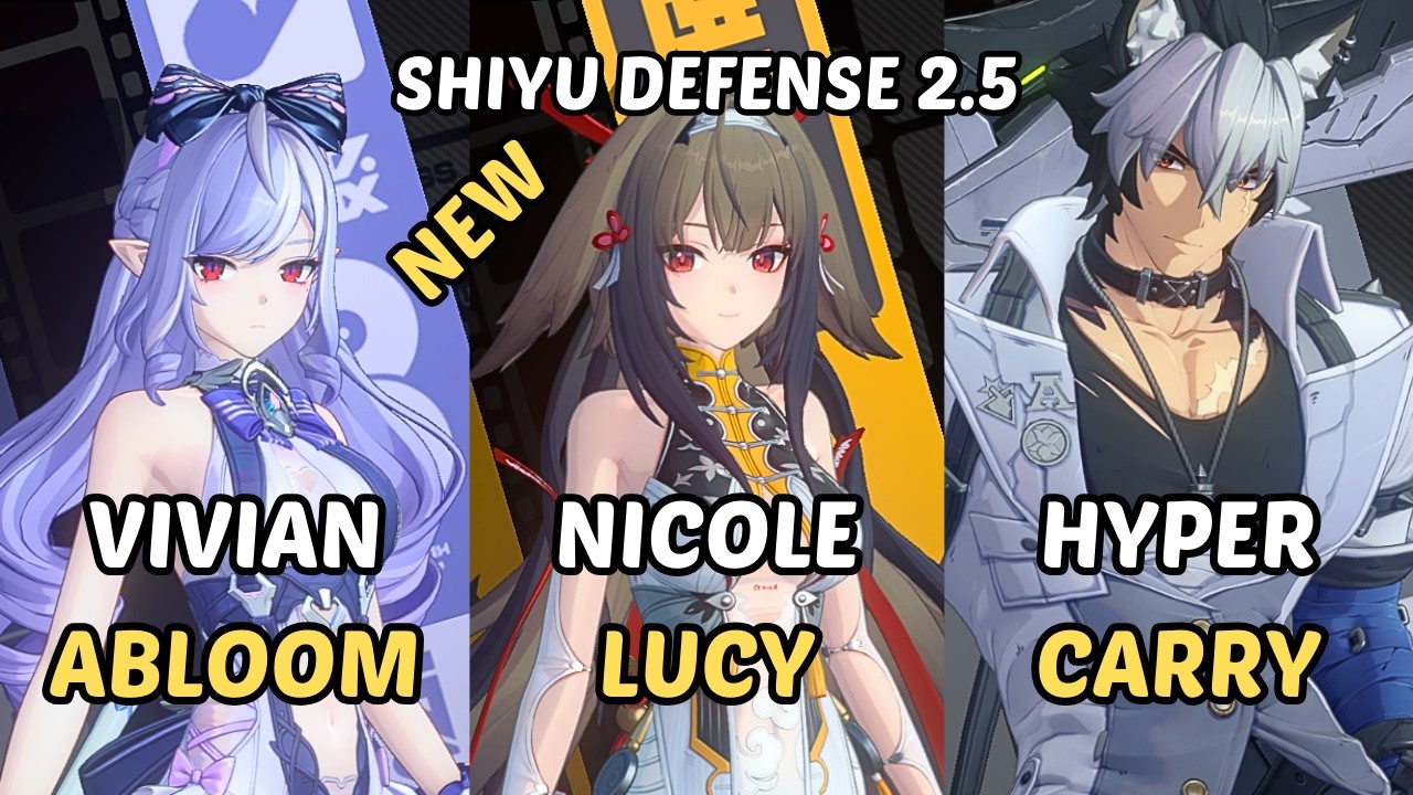 NEW Shiyu Defense ZZZ Vivian Alice Team x Manato x M0 Ye Shunguang Lucy Nicole Zenless Zone Zero 2.5