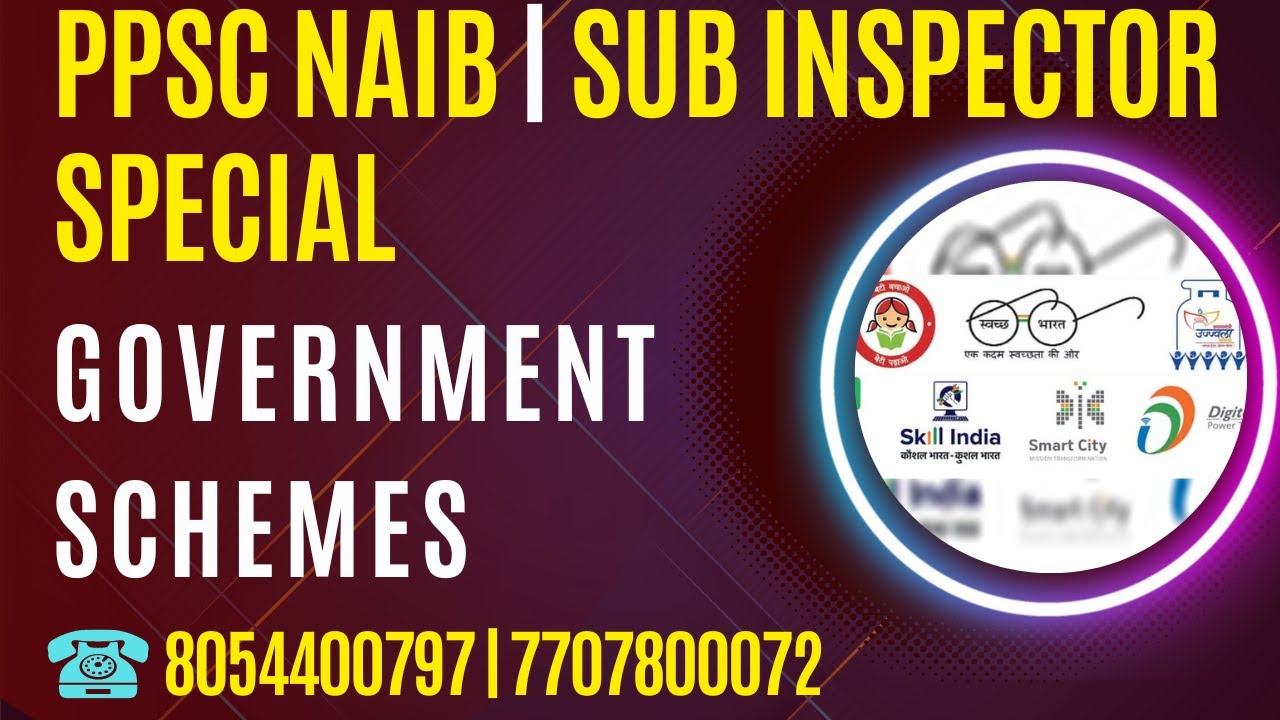 Naib & SI Special | Full Marathon | Government Schemes | 8054400797