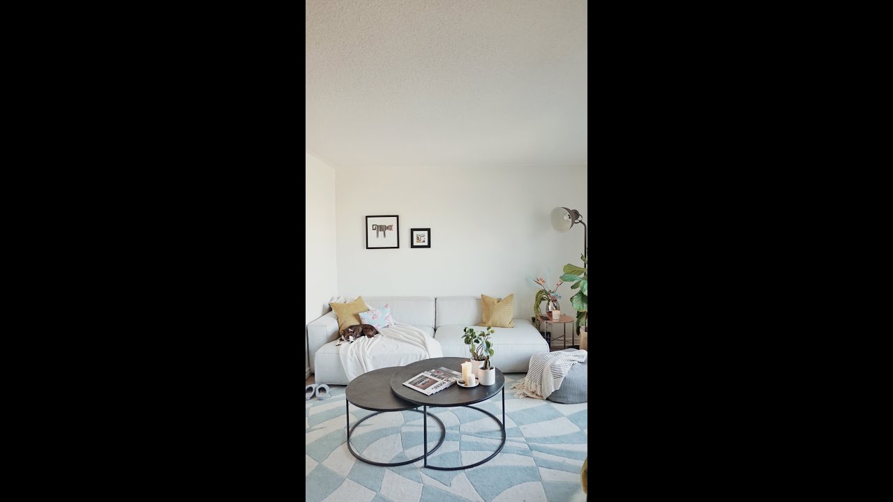 colourful modern living room makeover! #shorts #homerenovation #livingroom #roommakeover