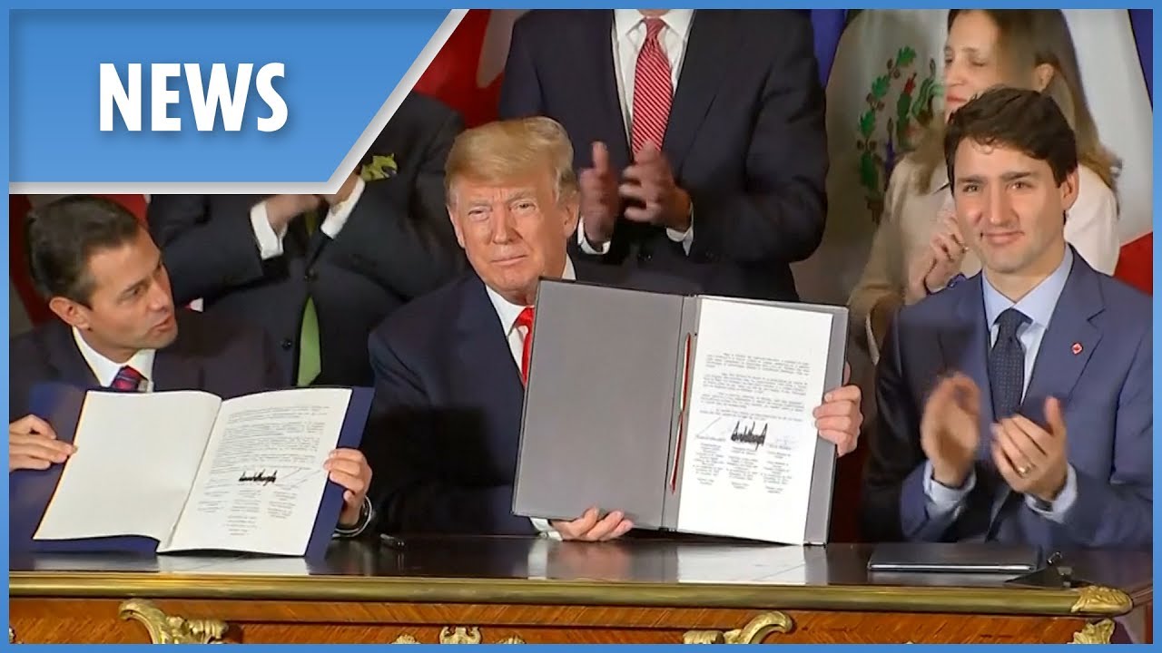 G20: Trump, Trudeau and Pena Nieto sign the USMCA deal