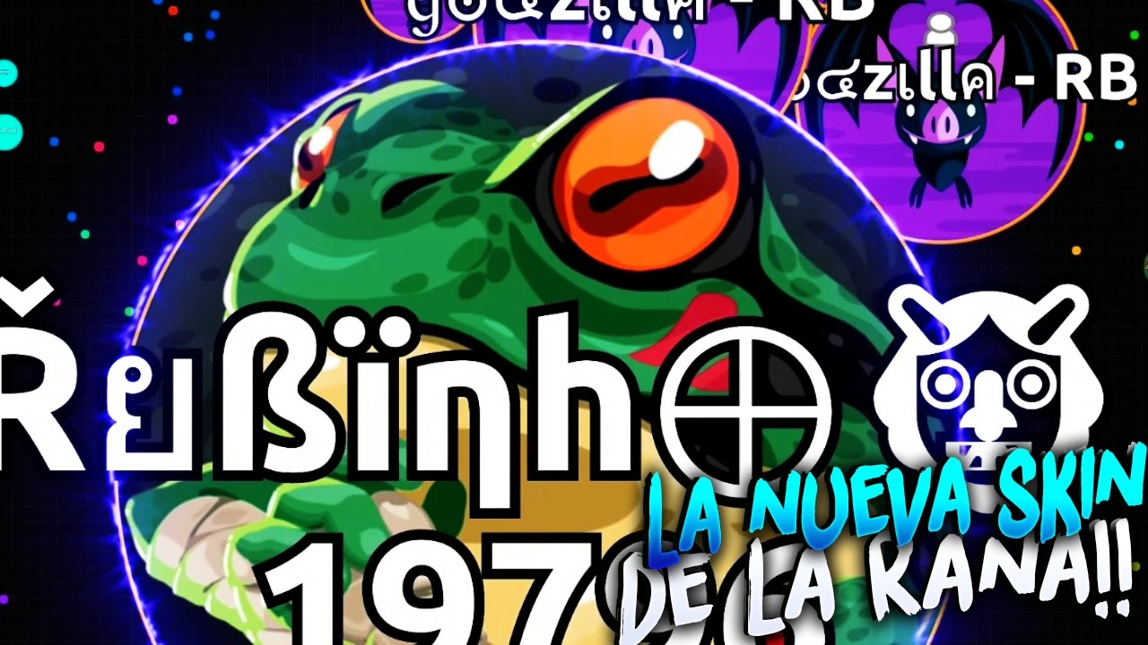 LA NUEVA SKIN DE LA RANA!! | Agar.io | Rubinho vlc