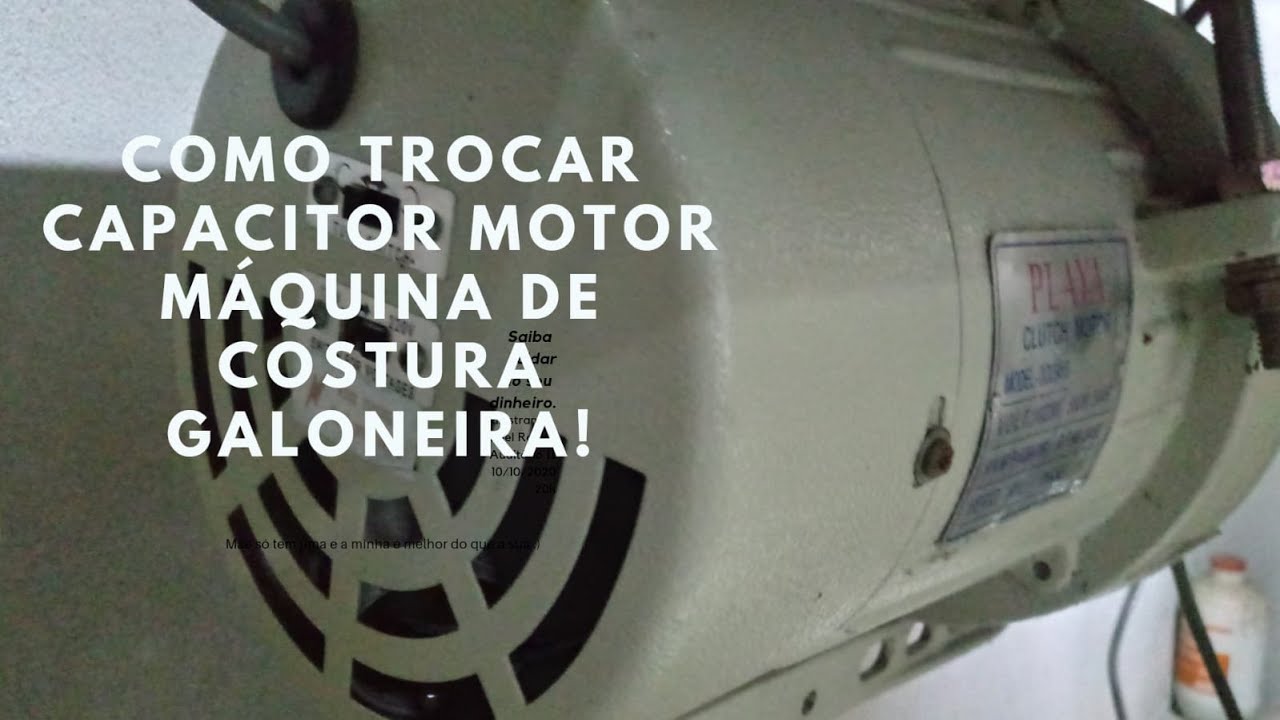 COMO TROCAR CAPACITOR DE MÁQUINAS DE COSTURA (FÁCIL)