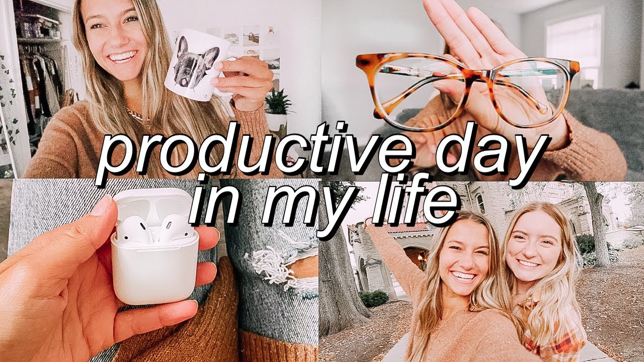 PRODUCTIVE DAY IN MY LIFE | unboxing airpods, hanging out with new puppy, fall photoshoots!!